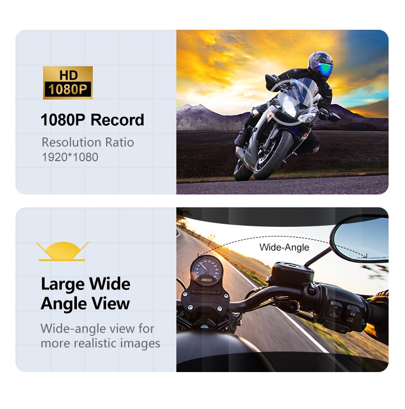 Motorcycle Helmet Built-In Bluetooth w/1080P Camera Recorder Motorbike Helmet🔥
