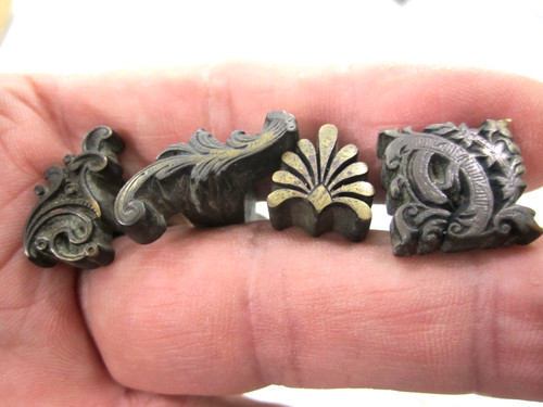 Vintage Brass Bookbinding Finishing Tool-Hand Stamp.  4  in the Listing  # 10