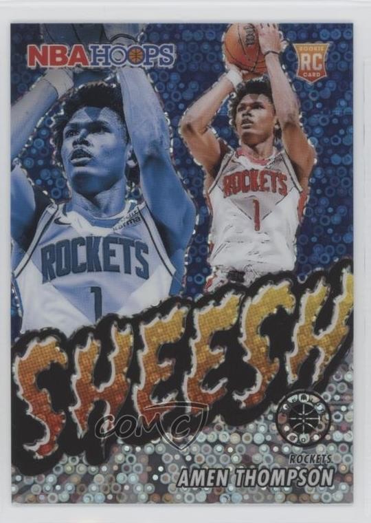 2023 Panini NBA Hoops Premium Stock Sheesh Disco Prizm Amen Thompson Rookie RC