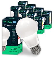 Led GlüHbirne E27 10,5W 1055 Lumen 3000K Warmweiß V-TAC A60 Energiesparlampe