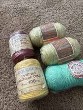 Lot of 5 Macrame Craft Cord 6mm 100 Yds Pepperell Braid  Vintage