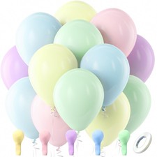 Bezente Pastel Latex Party Balloons 100 Pack 12 inch 01-assorted-d02