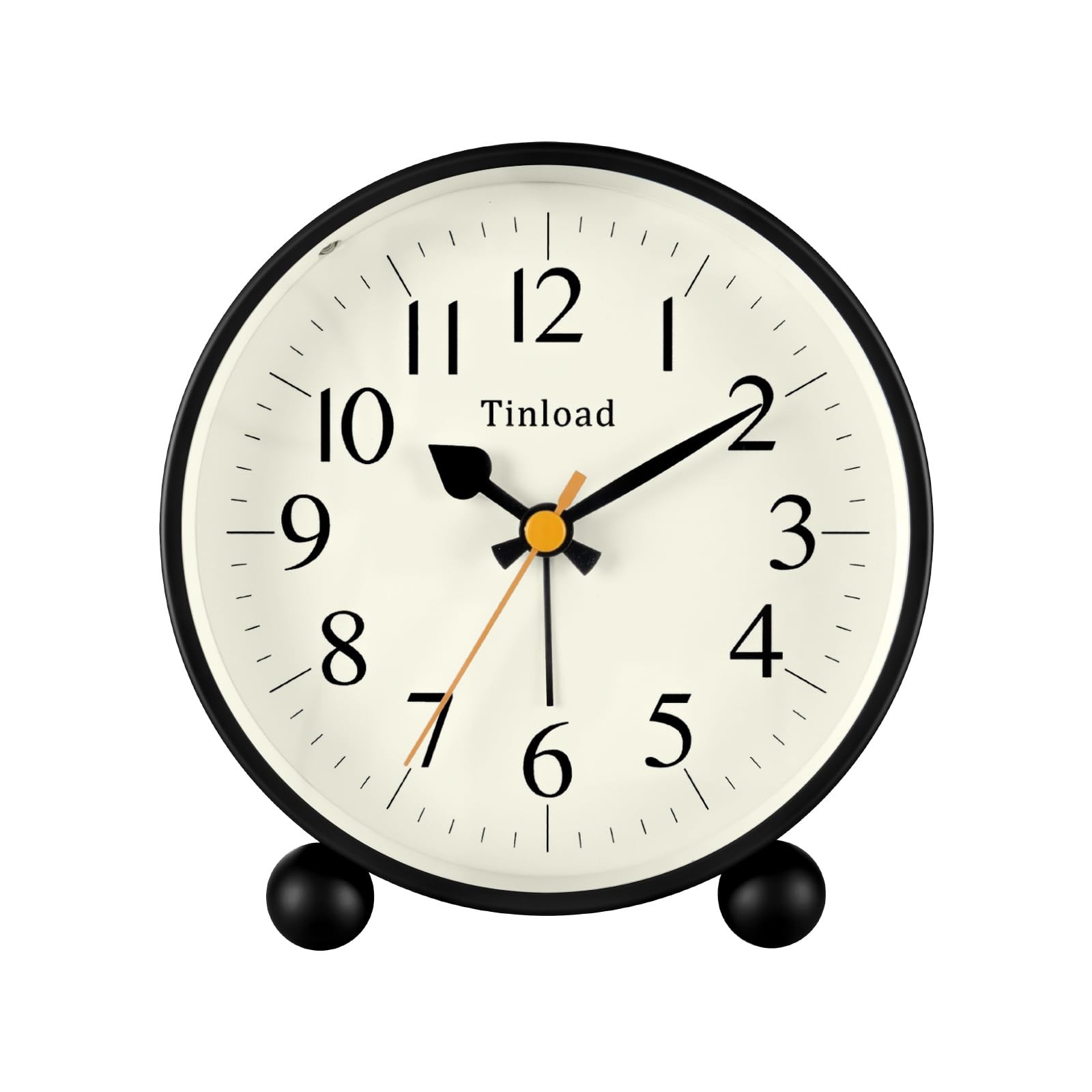 Silent Non Ticking W/ Snooze Black