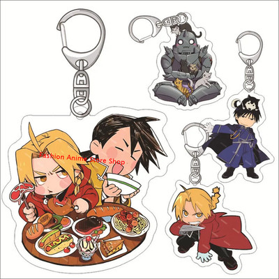 Fullmetal Alchemist Edward Elric Colonel Roy Mustang Acrylic Keychain Pendant