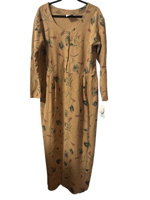 California Bay Company Vintage Floral Button-Down Maxi Dress cottagecore Praire