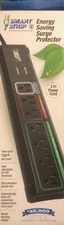 New Smart Strip Energy Saving Surge Protector 3ft Power Cord Black 8-55883-00006