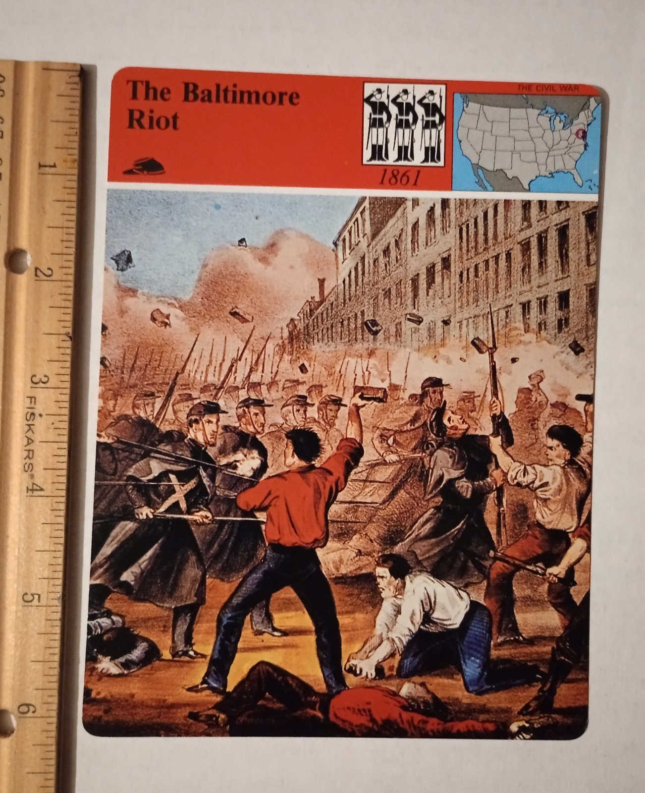 1979 Panarizon The Baltimore Riot 1861 A Crisis In Maryland Large Card Vintage