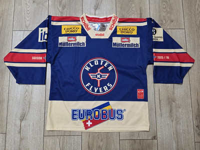 EHC KLOTEN FLYERS HOCKEY TRIKOT EISHOCKEY SCHWEIZ JUNGEN 10-12Y 140cm