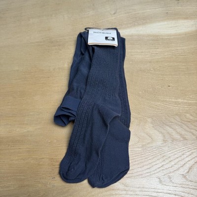 Vintage Yves Saint Laurent Dress Socks Mens Blue Over the Knee Cotton Blend