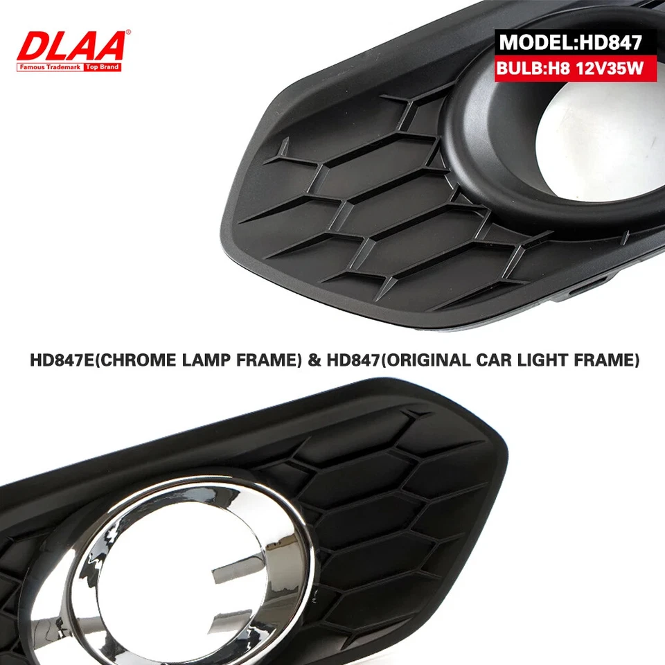 2Pcs Front Fog Lights Assembly w/ Clear Lens Grills Bumper For Honda City 17-18 Foto 3 de 4
