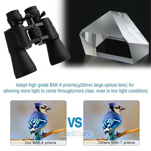 10-180x100 Zoom 50mm BAK4 Binoculars Day/Night Vision Telescope Waterproof+Bag - Picture 6 of 12