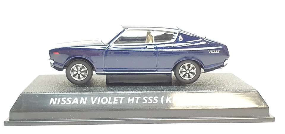 1/64 Konami 1973 NISSAN VIOLET HT SSS BLUE diecast car model - Image 2 of 3