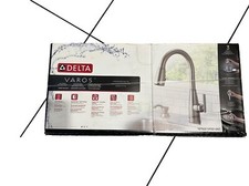 Delta Varos Single Handle Pull-Down Kitchen Faucet With Soap Dispenser - Silver