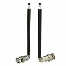 2 x Telescopic Antennas BNC Connectors for Radio Scanner/VHF/UHF/Sound Systems 