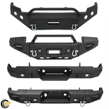 Complete Front/ Rear Bumper Assembly For 11-14 Silverado Sierra 2500/ 3500 HD