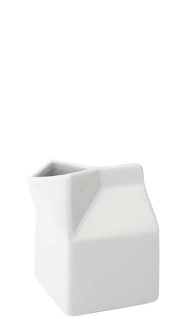 Titan Core Ceramic Milk Carton White Tableware For Milk 10.5Oz (30Cl) Pack Of 6