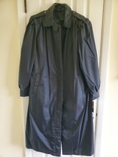 Weather Wise Black Rain Trench Coat Size 15/16 Nwt