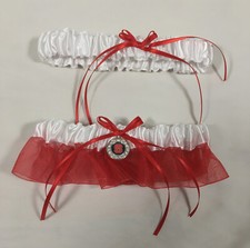 New NCAA North Carolina State Wolfpack Elastic Lace Bridal Wedding Garter Set