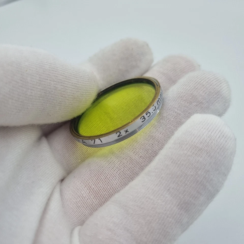 Agfa 71 2x 35.5 mm yellow green filter vintage genuine #107 - Image 2 of 3