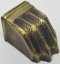 LARGE ANTIQUE BRASS stamped Claw foot toe leg cap piano stool table chair old