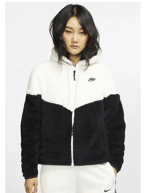 white fluffy nike sweater