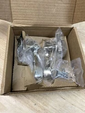 EMTEK Square Rosette Dummy Pair with Luzern Lever - 7 Finishes - Polished Nickel