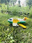 Fisher Price Little People Jet Plane Green Yellow #182 Vintage 1980