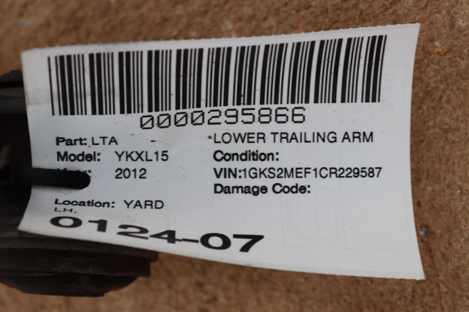 2007-2013 GMC YUKON XL 1500 REAR LEFT SUSPENSION LOWER TRAILING CONTROL ARM OEM - Image 4 of 4