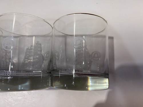 Lotto di 3 bicchieri Houze Art nave nautica clipper whisky marittimo lowball - Foto 7 di 7