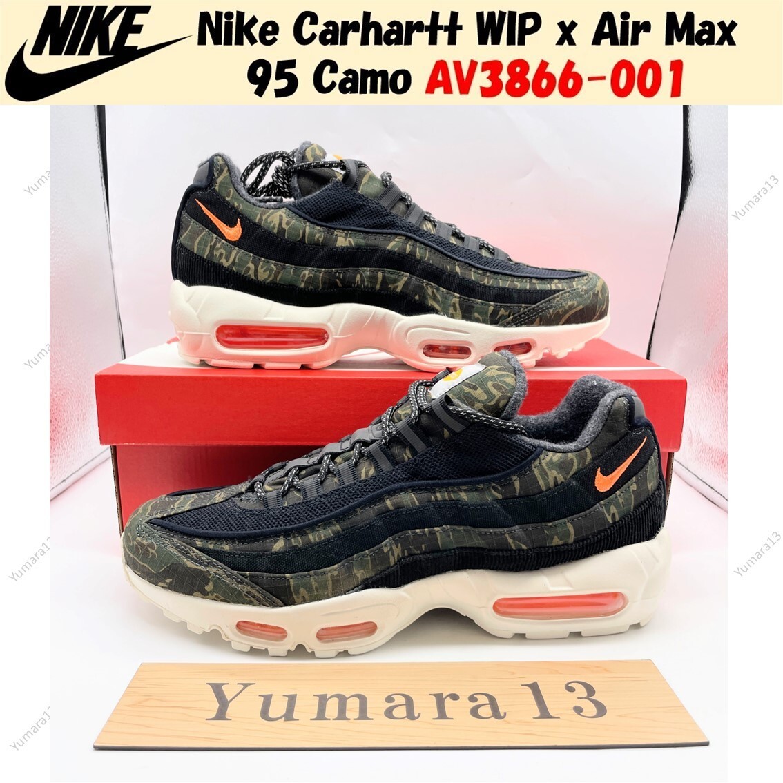 Nike Carhartt WIP x Air Max 95 Camo AV3866-001 Men's Size | eBay