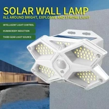 1pc Solar Lights Outdoor Waterproof Wall Lamp Garden Decor Landscape Lighting