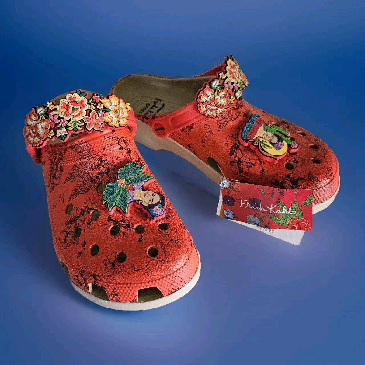 Men 10/ Women 12 . Crocs Frida Kahlo Classic Clog - Red Crocs Frida Kahlo Classic Clogs Men main image 4