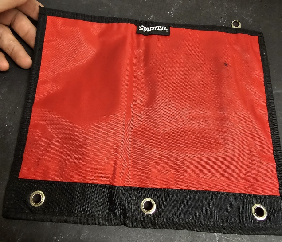 Vintage Red Starter Brand 3-Ring Binder Pencil Pouch Zipper