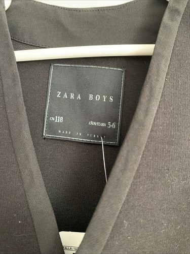 Nwt Zara Child Kid Suit Vest Classic Size 5-6 Black Party Wedding Dress Up - Picture 2 of 6
