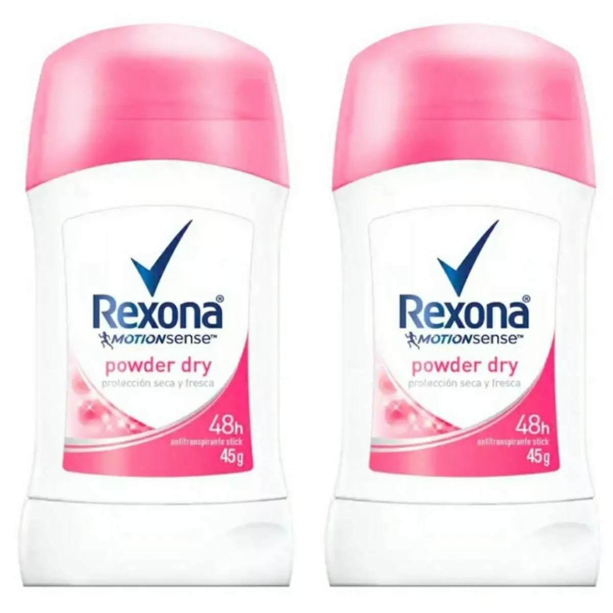 3X Rexona Powder Dry 48 Horas Antiperspirant Stick Desodorante en Barra 45g  ea