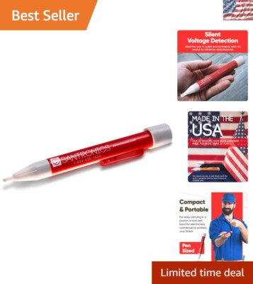 Portable Pen-Sized AC Voltage Sensor - Silent Operation, CAT IV Safety Rating