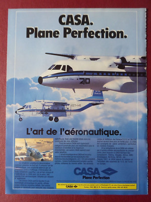9/1985 PUB AVION CASA C-101 C-212 CN-235 INFANTA ELENA ORIGINAL FRANZÖSISCHE ANZEIGE