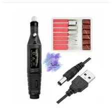 Electric DRILL NAIL File Acrylic 💅🏼🦶🏻Manicure Pedicure Portable Machine Kit
