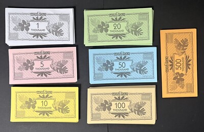 2007 Monopoly Tropical Tycoon Fortune Complete Money Replacement Pieces Parts