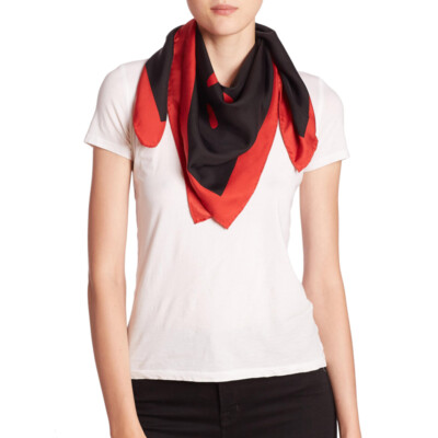 NEW $495 GUCCI Black & Red GG GUCCI GHOST Diamond Print Square