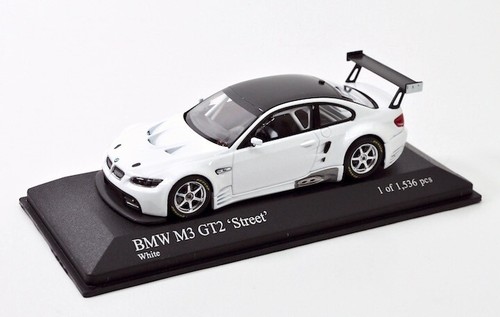 Maquette BMW M3 GT2 E92 2009 Blanche - Minichamps échelle 1:43 - Neuf En Boîte