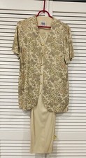 VTG R M Richards Pant Set by Karen Kwong Womens Size 10 Petite Two Piece EUC