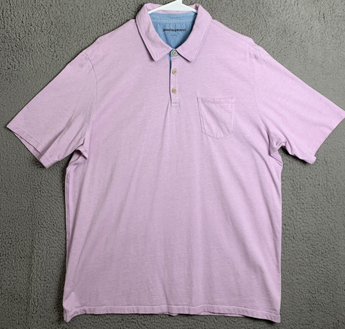 Johnston & Murphey Polo Shirt Extra Large Stretch Wicking Pima Cotton Purple