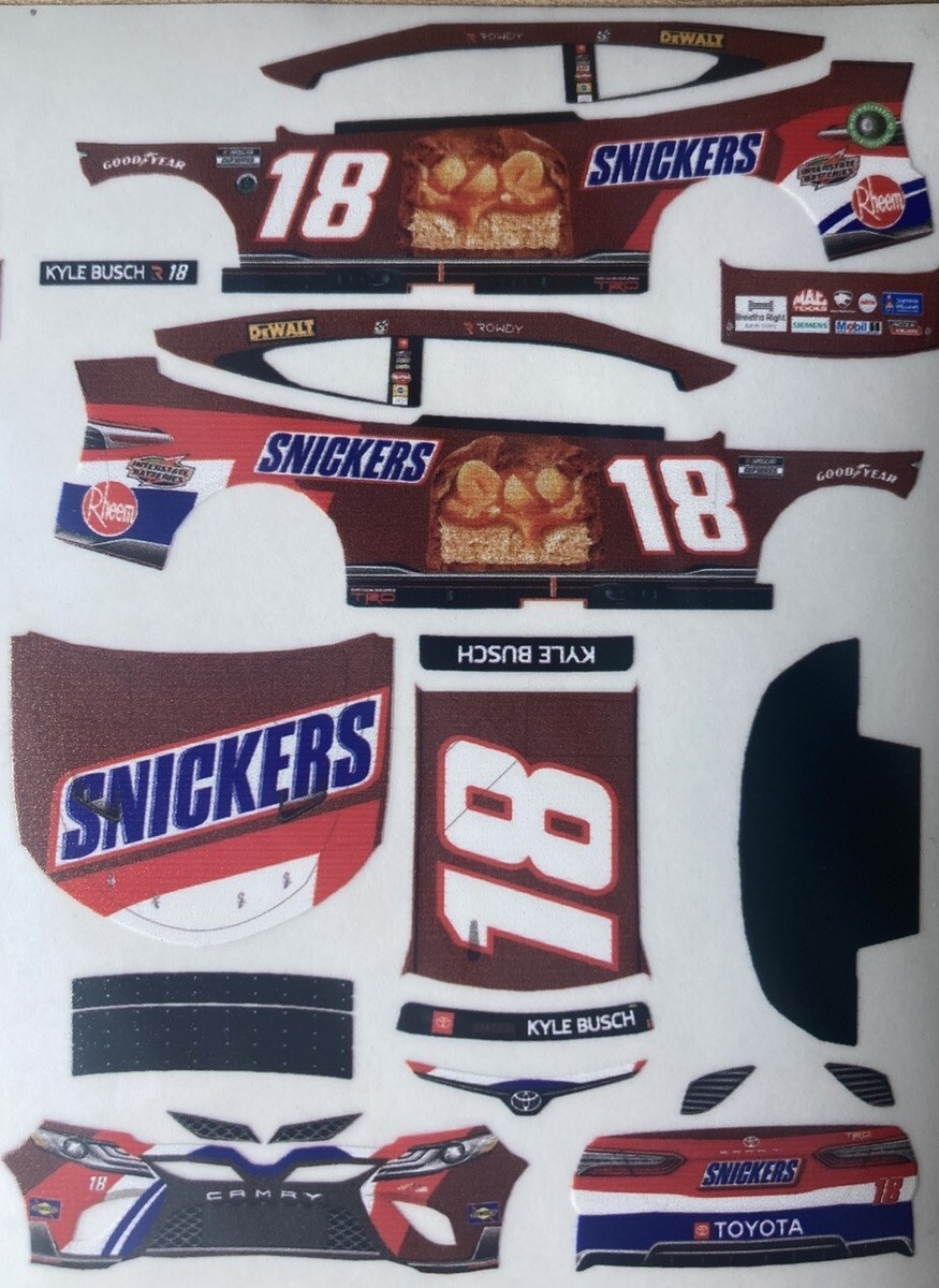 あれっくす出品　5/29 カイル ブッシュ スニッカーズ Nascar Authentics KYLE BUSCH #18 SNICKERS White 2020 Wave 07