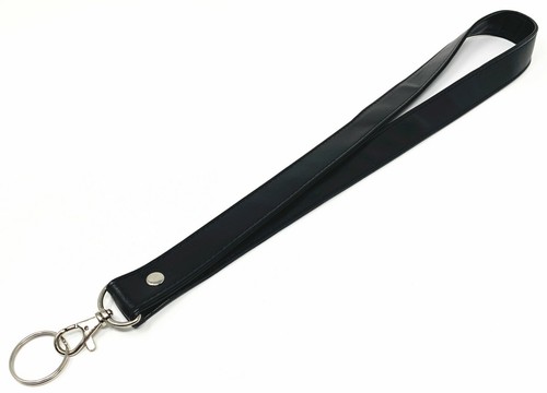 Black, Brown, Lavender Wide Leather Neck Lanyard for key, ID badge holder - Picture 2 of 17