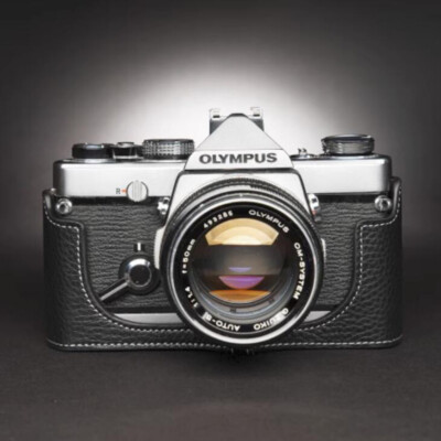Retro Genuine Leather Camera Half Case Bag Cover For Olympus OM1 OM2n OM3 OM4Ti