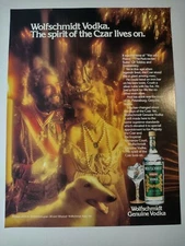 Wolfschmidt Spirit of the Czar Vodka Vintage 1980s Print Ad