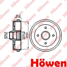 Fits VW Golf Polo Scirocco Seat Arosa Ibiza Brake Drum Rear Howen