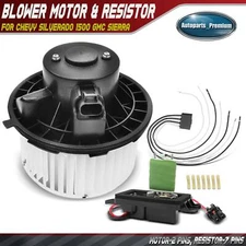 Front HVAC Heater Blower Motor Resistor Kit for Chevy Silverado 1500 GMC Sierra