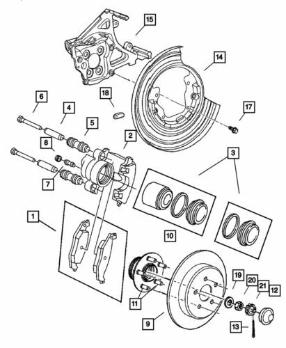Rotor de freno de disco trasero para Chrysler Concorde 2001-2004 (N/P 4779111AC)